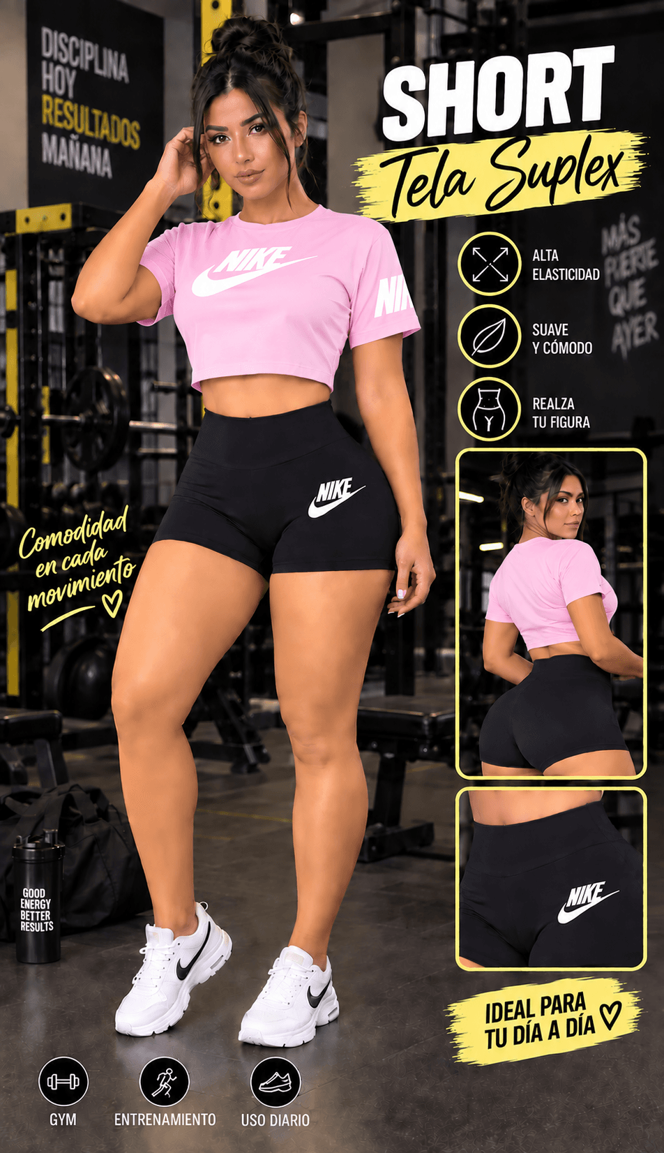 CONJUNTO OVERZIZE ALGODON SHORT EN SUPLEX 1