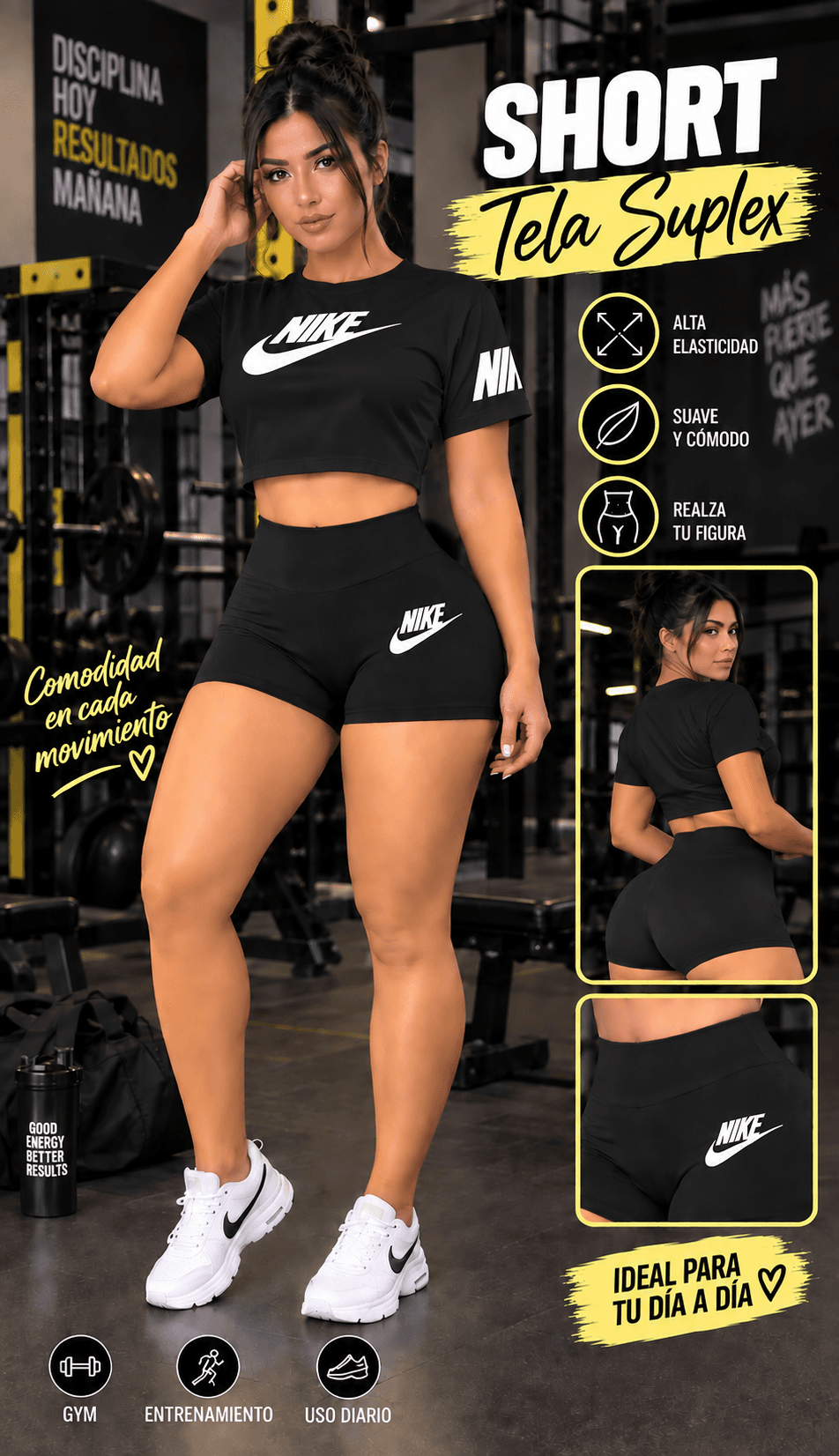 CONJUNTO OVERZIZE ALGODON SHORT EN SUPLEX 2