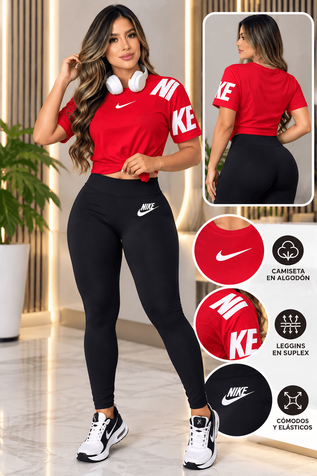 CONJUNTO LEGUINS Y CAMISETA ALGODON 4