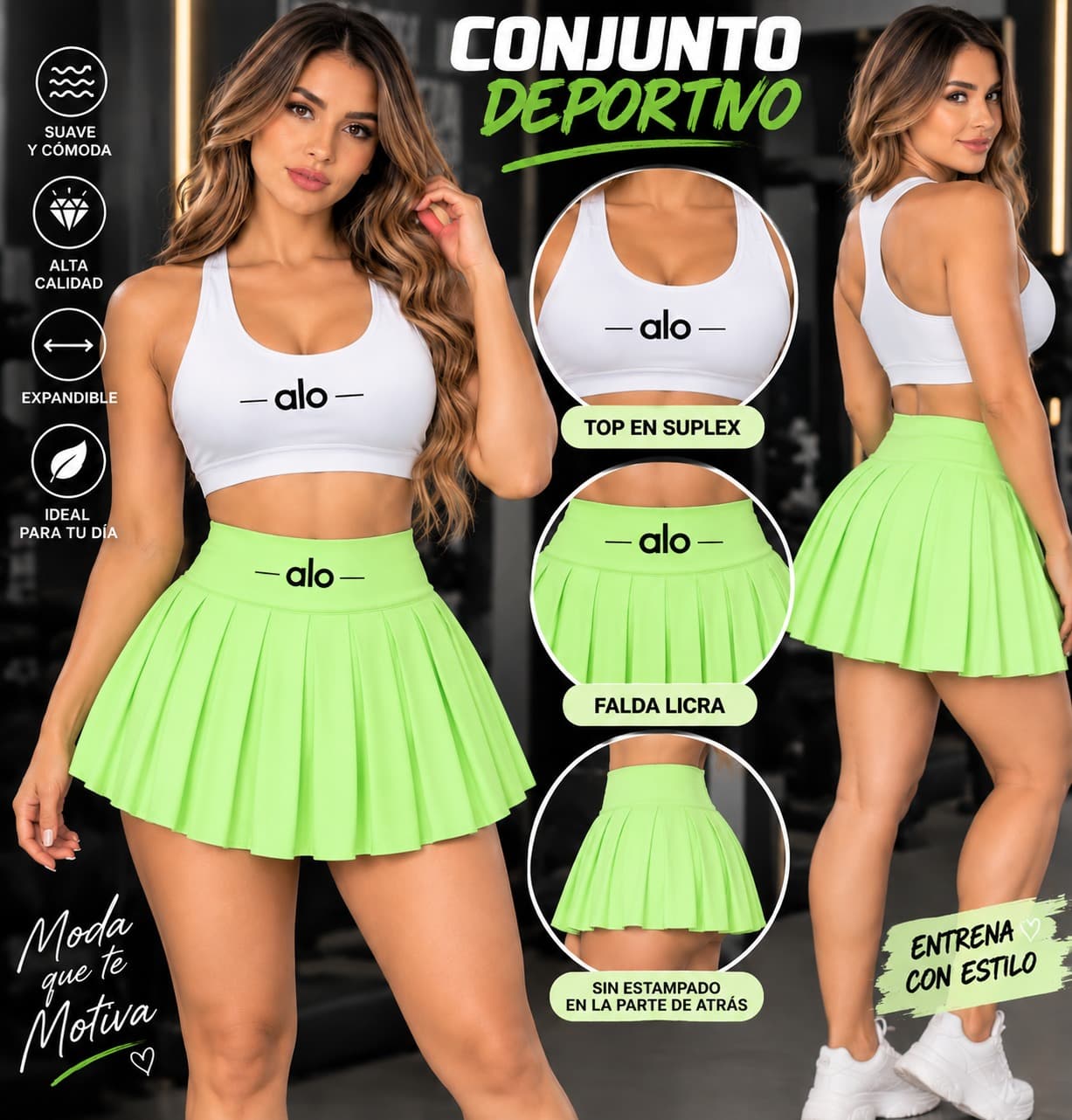 CJT FALDA SHORT Y TOP ALO 2